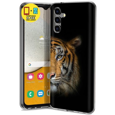 Slim Case for Samsung Galaxy A13 5G, Tiger Photo Print, Glass Protector