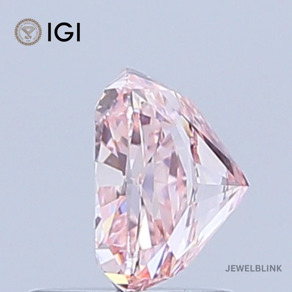 IGI Certified 1.3 Carat Fancy Intense Pink VS1 Cushion Cut CVD Lab Grown Diamond - Image 2 of 4