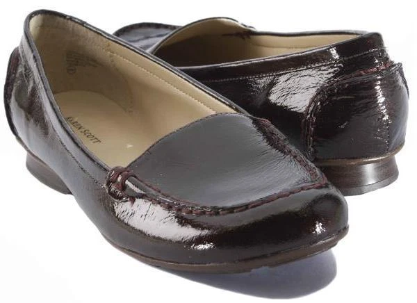 Nuevo KAREN SCOTT Mujer Charol Mocasín Plano Informal Zapato de Vestir Foto 2 de 4