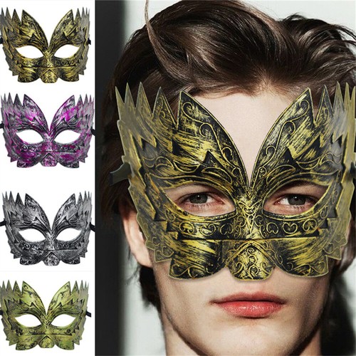 Masquerade Vintage Mask Men Performance Horror Funny Party Half Face Mask - Picture 8 of 16