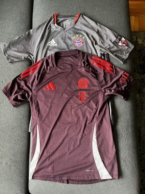 2 Adidas FC Bayern Munich Soccer Jerseys Shirt Lot GPS Youth XL Adult S Same Fit