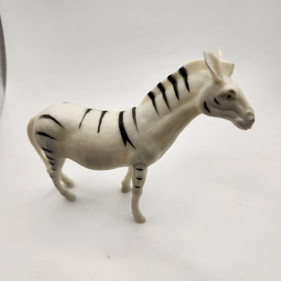 Bullyland Cebra Figura Juguete Animal Blanco Negro Rayas PVC Alemania Vida Silvestre Mini Foto 2 de 4