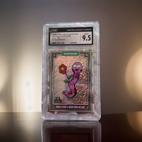 VEEFRIENDS TOPPS CHROME Tough To Beat A Worm From The Dirt Shimmer /250 CGC 9.5