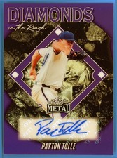 Payton Tolle 2025 Leaf Metal Purple Diamonds in the Rough Purple Autograph /10
