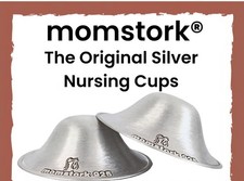 2 Sets Momstork 925 Silver Nursing Cups Nipple Shields for Breastfeeding Moms