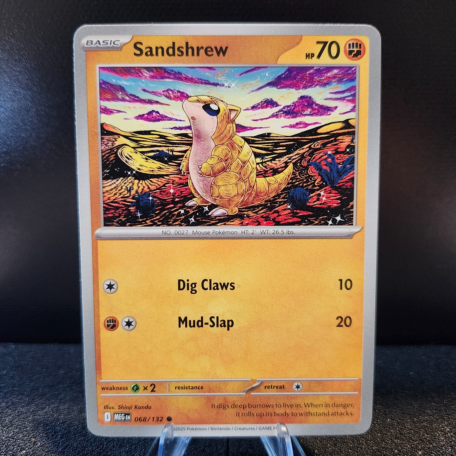 Sandshrew 068/132 Common Mega Evolution Pokemon NM