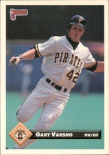 GARY VARSHO #42 1993 Donruss Pittsburgh Pirates NM