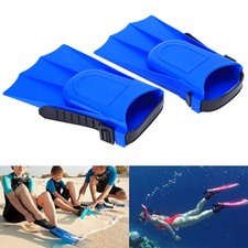 A Pair PVC Children Lightweight Diving Swimming Training Fins Snorkeling Short