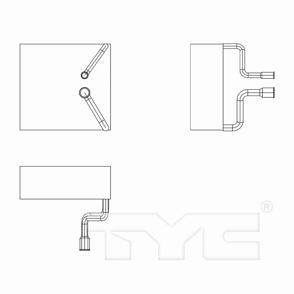 Núcleo evaporador de aire acondicionado TYC 97274 para 01-08 Jaguar Mercury Cougar tipo X Foto 3 de 4
