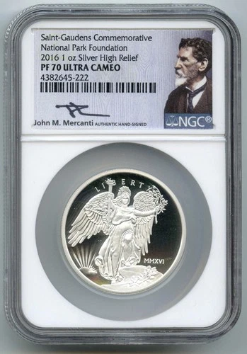 2016 Saint Gaudens 1 oz Silver NGC PF70 National Park Medal HR Mercanti - Q380