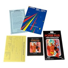 POKER PLUS - Atari 2600 - Sears Telegames Picture Label With Manual.￼ image