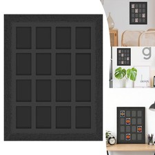 16Grid Wooden Wall Mount Display Case Frame For Magnetic Card sleeves 35pt-360pt