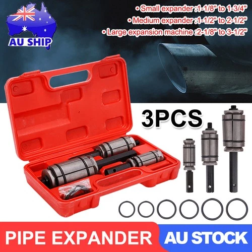 3 Pcs Car Tail Pipe Expander Set Muffler Exhaust Pipe Dent Remover Tool Kits OZ