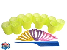Kamay's Hair Rollers Curlers Rollers With 12 Duckbill Sectioning 