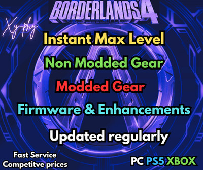 Borderlands 4 Instant Max Level! Modded & Unmodded Gear! PC, PS5, XBOX