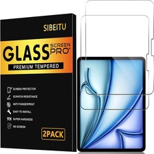 2 Pack iPad Air 11 Inch Screen Protector, 9H Anti-Scratch Tempered Glass Film