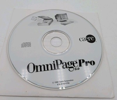 Caere Omnipage Pro 9.0 With Serial Number Key Windows 95/98 Vintage Software CD