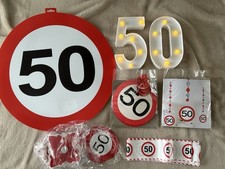 50th Birthday Decorations Road Traffic Design And Light Up 50