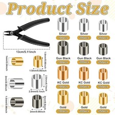 Crimping Beads For Jewelry Making 2200 Pieces Crimp Tubes With Crimping Pliers