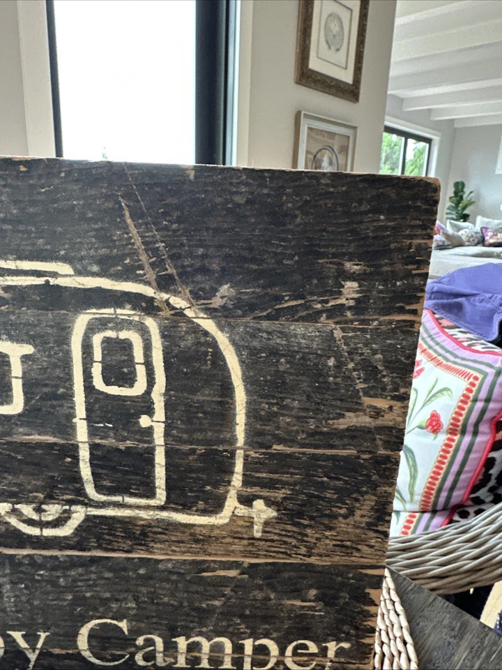 Happy Camper Rustic Wood Home Decor 10x10 - Image 3 of 4