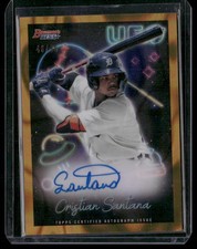2022 Bowman's Best #UFOA-CS Cristian Santana UFO Autographs Lava Refractor #/50
