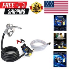 12V Diesel Fuel Transfer Pump Kit with Nozzle Hoses