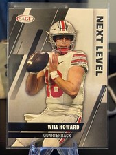 2025 Sage High Series Football Will Howard-#105 RC Next Level Black. Ohio State 