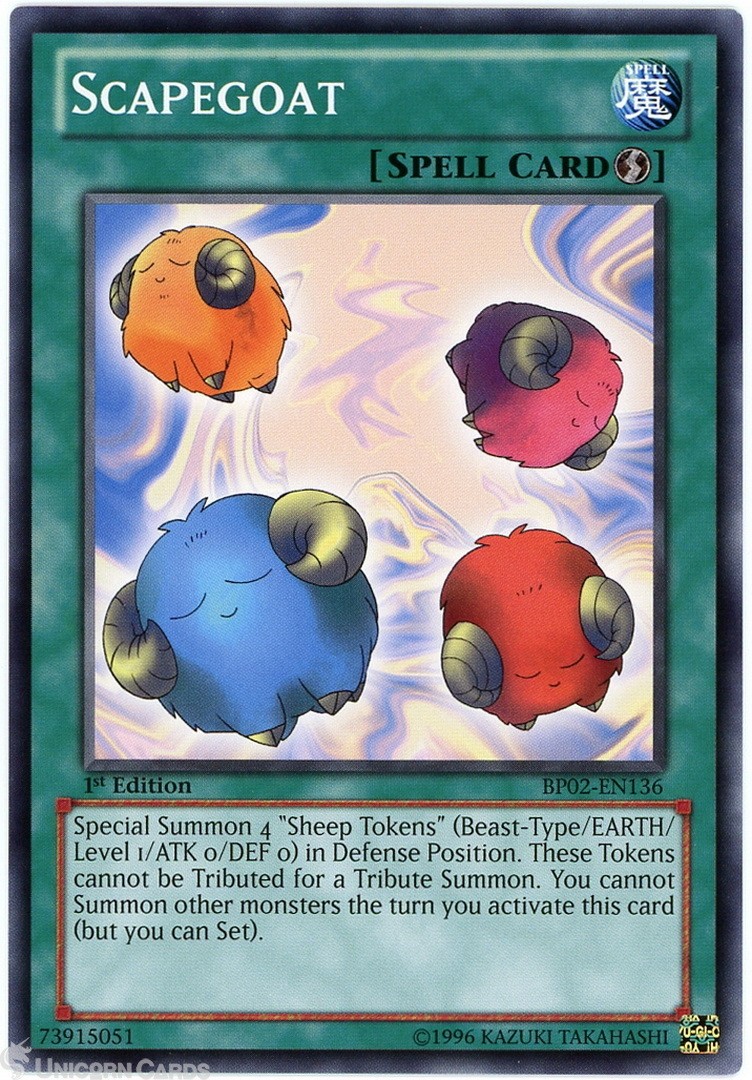BP02-EN136 Scapegoat : Mosaic Rare 1st Edition Mint YuGiOh Card