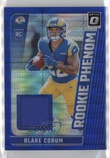 2024 Panini Donruss Optic Rookie Phenom Blue Hyper Prizm Blake Corum 0nr3