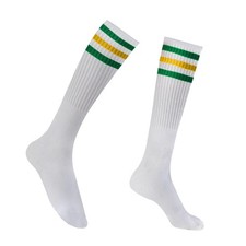 Striped Cotton Thigh High Knee High Tube Socks for Women Over-the-Knee