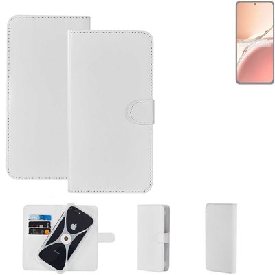 Schutzhülle für Oppo Reno12 FS 5G Hülle + Bumper weiss Flipstyle Tasche Books