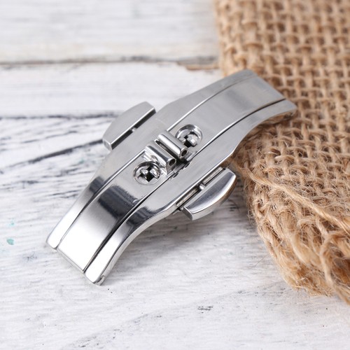 Stainless Steel Folding Clasp Butterfly Buckle for Watch Push Button - Bild 5 von 12