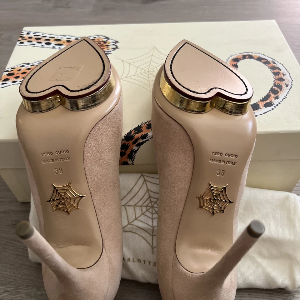 麂皮皮革 Charlotte Olympia 裸色 38 码 — 第 3/4 张图片