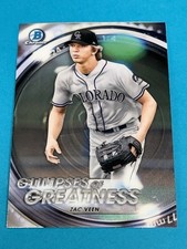 2020 Bowman Draft ZAC VEEN Glimpses Of Greatness #GOG-ZV Rockies Qty Avail