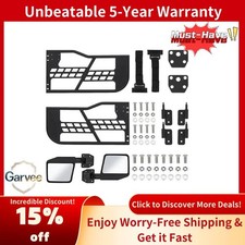 Complete Jk Tubular Door Set 2-door W Side Mirrors Direct Bolt-on Black Tex Complete Jk Tubular Door Set 2-door W Side Mirrors Direct Bolt-on Black Tex