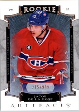 2015-16 Artifacts #176 Jacob de la Rose RC /999 - HKY