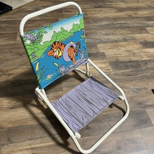 VTG Winnie The Pooh TIGGER Childs Folding Camp Beach Lawn Concert Chair Disney