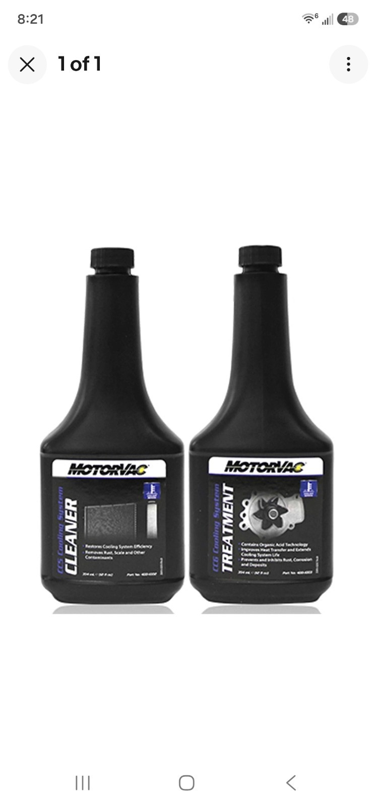 Motorvac 400-1002 400-1003 Coolantclean Cc5/6 Coolant Service Kit, 2-step