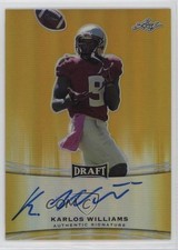 2015 Leaf Metal Draft Gold Prismatic 1/1 Karlos Williams Rookie Auto RC 05or