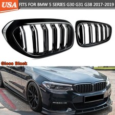 Glossy Black Dual Slat Grille Fits 2017-20 Bmw G30 Pre-lci 5-series Front Grill Glossy Black Dual Slat Grille Fits 2017-20 Bmw G30 Pre-lci 5-series Front Grill