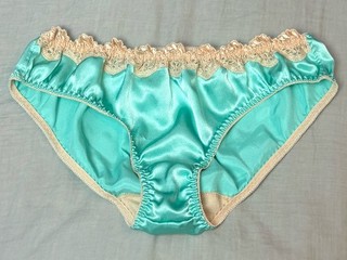 Agent provocateur aqua Satin PANTIES Vintage Lingerie M@S Full satin Panties 16