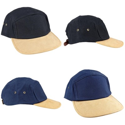 Basecap 5-Panel Kappe Moe Two-tone Schirmmütze Urban Cap Lederriemen-Verschluß