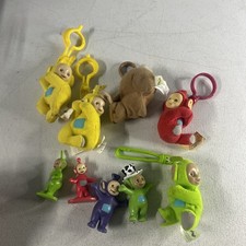 Teletubbies: Lot Of 5 Keychains 1999 And 4 PVC Toys.