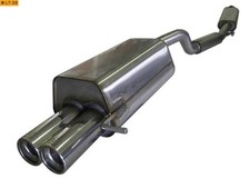 FOX Sportauspuffanlage ab Kat 2x80mm gerade für Renault Clio 2 Typ B 1.2l ab 99