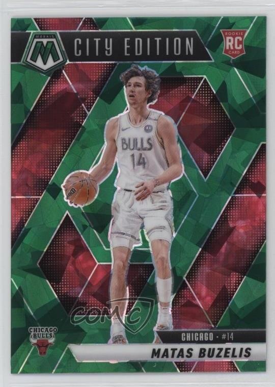 2024-25 Panini Mosaic City Edition Green Ice Prizm Matas Buzelis Rookie RC 1p0o