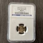 2010 $5 American Gold Eagle 1/10 oz NGC MS70 Early Release #101