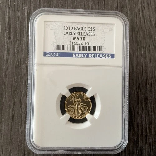 2010 $5 American Gold Eagle 1/10 oz NGC MS70 Early Release #101