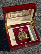 Präsentations Edel Etui, für 1 Gold 585 Taschenuhr, Repetition á Quarts 52-56mm