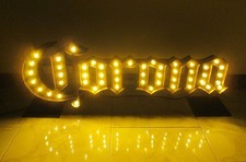 Insegna luminosa pubblicitaria birra CORONA nuova metallo led pub collezionismo