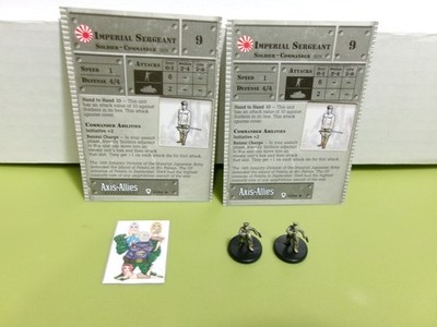 =Axis & Allies Miniatures BASE SET Imperial Sergeant 2 PIECES with cards 45/48=